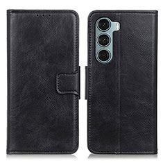 Leather Case Stands Flip Cover Holder M09L for Motorola Moto Edge S30 5G Black
