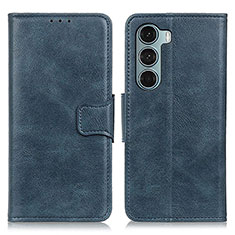 Leather Case Stands Flip Cover Holder M09L for Motorola Moto Edge S30 5G Blue