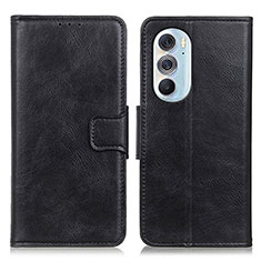 Leather Case Stands Flip Cover Holder M09L for Motorola Moto Edge X30 5G Black