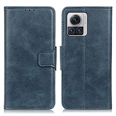 Leather Case Stands Flip Cover Holder M09L for Motorola Moto Edge X30 Pro 5G Blue