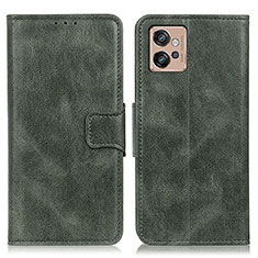 Leather Case Stands Flip Cover Holder M09L for Motorola Moto G32 Green