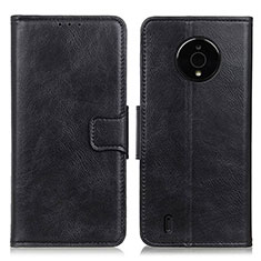 Leather Case Stands Flip Cover Holder M09L for Nokia C200 Black