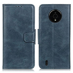 Leather Case Stands Flip Cover Holder M09L for Nokia C200 Blue