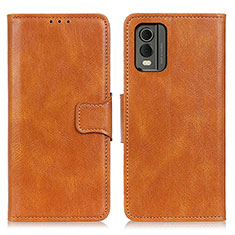 Leather Case Stands Flip Cover Holder M09L for Nokia C210 Brown