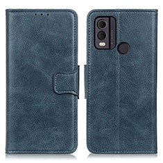 Leather Case Stands Flip Cover Holder M09L for Nokia C22 Blue