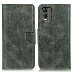 Leather Case Stands Flip Cover Holder M09L for Nokia C32 Green