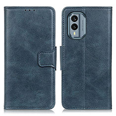 Leather Case Stands Flip Cover Holder M09L for Nokia X30 5G Blue
