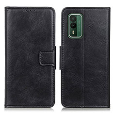 Leather Case Stands Flip Cover Holder M09L for Nokia XR21 Black