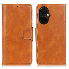 Leather Case Stands Flip Cover Holder M09L for OnePlus Nord N30 5G Brown