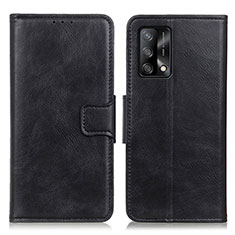 Leather Case Stands Flip Cover Holder M09L for Oppo A95 4G Black