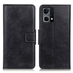 Leather Case Stands Flip Cover Holder M09L for Oppo F21s Pro 4G Black