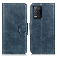 Leather Case Stands Flip Cover Holder M09L for Realme 8s 5G Blue