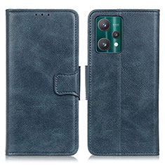 Leather Case Stands Flip Cover Holder M09L for Realme 9 4G Blue