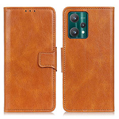 Leather Case Stands Flip Cover Holder M09L for Realme 9 Pro+ Plus 5G Brown