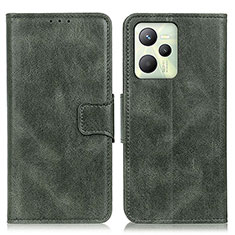 Leather Case Stands Flip Cover Holder M09L for Realme C35 Green