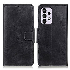 Leather Case Stands Flip Cover Holder M09L for Samsung Galaxy A33 5G Black