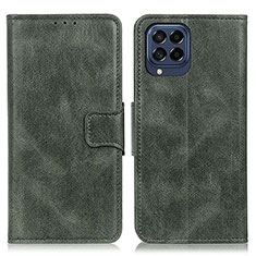 Leather Case Stands Flip Cover Holder M09L for Samsung Galaxy M53 5G Green
