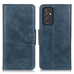 Leather Case Stands Flip Cover Holder M09L for Samsung Galaxy Quantum2 5G Blue