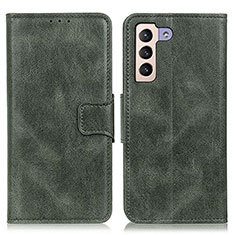 Leather Case Stands Flip Cover Holder M09L for Samsung Galaxy S21 5G Green