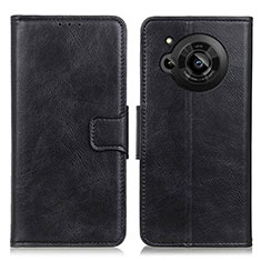 Leather Case Stands Flip Cover Holder M09L for Sharp Aquos R7s Black