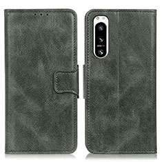 Leather Case Stands Flip Cover Holder M09L for Sony Xperia 5 IV Green
