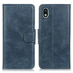 Leather Case Stands Flip Cover Holder M09L for Sony Xperia Ace III Blue