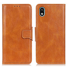 Leather Case Stands Flip Cover Holder M09L for Sony Xperia Ace III SO-53C Brown
