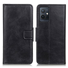 Leather Case Stands Flip Cover Holder M09L for Vivo iQOO Z6 5G Black