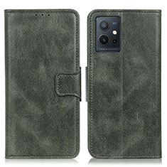 Leather Case Stands Flip Cover Holder M09L for Vivo T1 5G India Green