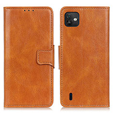 Leather Case Stands Flip Cover Holder M09L for Wiko Y82 Brown