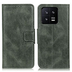 Leather Case Stands Flip Cover Holder M09L for Xiaomi Mi 13 Pro 5G Green