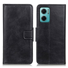 Leather Case Stands Flip Cover Holder M09L for Xiaomi Redmi 10 Prime Plus 5G Black