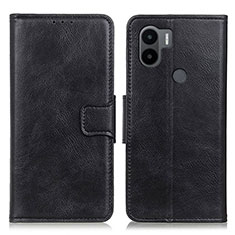 Leather Case Stands Flip Cover Holder M09L for Xiaomi Redmi A1 Plus Black