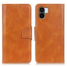 Leather Case Stands Flip Cover Holder M09L for Xiaomi Redmi A2 Brown