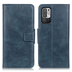 Leather Case Stands Flip Cover Holder M09L for Xiaomi Redmi Note 11 SE 5G Blue