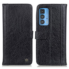 Leather Case Stands Flip Cover Holder M10L for Motorola Moto Edge 20 Pro 5G Black