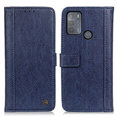 Leather Case Stands Flip Cover Holder M10L for Motorola Moto G50 Blue