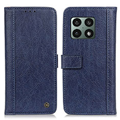 Leather Case Stands Flip Cover Holder M10L for OnePlus 10 Pro 5G Blue