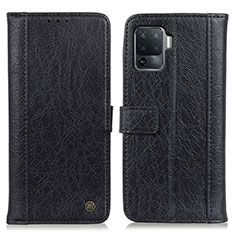 Leather Case Stands Flip Cover Holder M10L for Oppo A94 4G Black