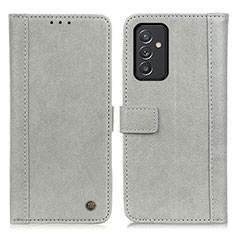 Leather Case Stands Flip Cover Holder M10L for Samsung Galaxy A05s Gray