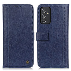 Leather Case Stands Flip Cover Holder M10L for Samsung Galaxy A15 4G Blue