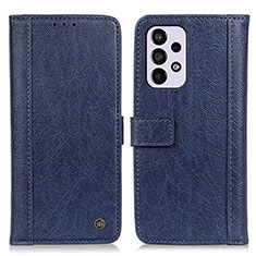 Leather Case Stands Flip Cover Holder M10L for Samsung Galaxy A33 5G Blue