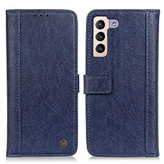 Leather Case Stands Flip Cover Holder M10L for Samsung Galaxy S21 FE 5G Blue