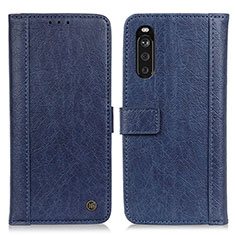 Leather Case Stands Flip Cover Holder M10L for Sony Xperia 10 III SO-52B Blue