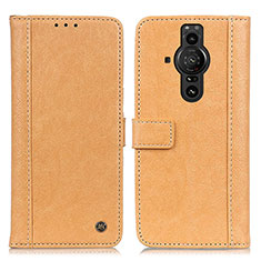 Leather Case Stands Flip Cover Holder M10L for Sony Xperia PRO-I Khaki