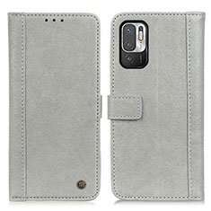 Leather Case Stands Flip Cover Holder M10L for Xiaomi Redmi Note 11 SE 5G Khaki