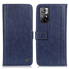 Leather Case Stands Flip Cover Holder M10L for Xiaomi Redmi Note 11S 5G Blue
