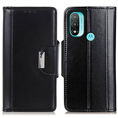 Leather Case Stands Flip Cover Holder M11L for Motorola Moto E20 Black