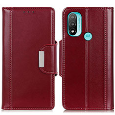 Leather Case Stands Flip Cover Holder M11L for Motorola Moto E20 Red