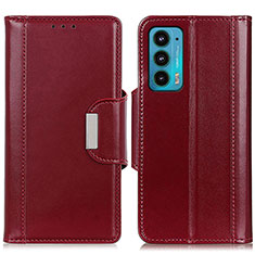Leather Case Stands Flip Cover Holder M11L for Motorola Moto Edge 20 5G Red